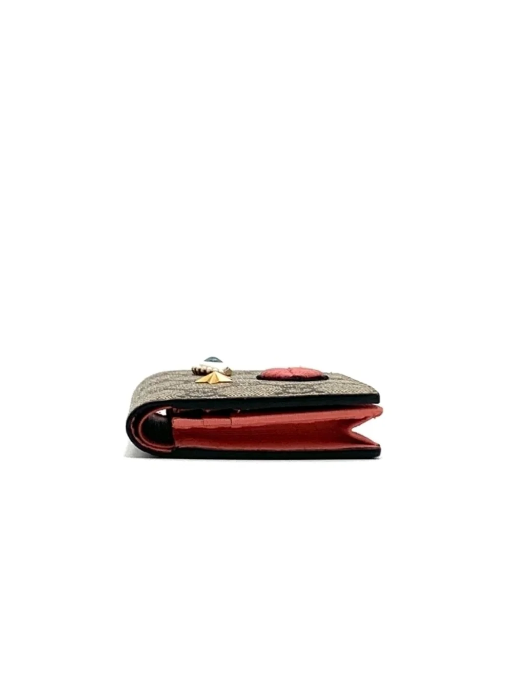 Compact Coral Pink Trifold Wallet - Women's Accessory